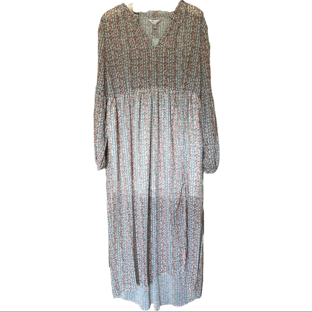 Honey & T Floral Dress Boho Cottagecore Long Sleeve Prairie Dress 
Size XL